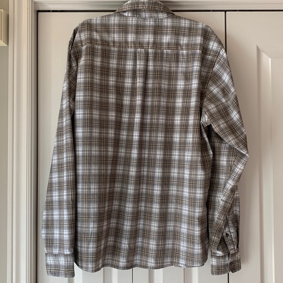 Wrangler Outdoor Series Grey Checkered Long Sleeve Button Down Size XL - Picture 11 of 14